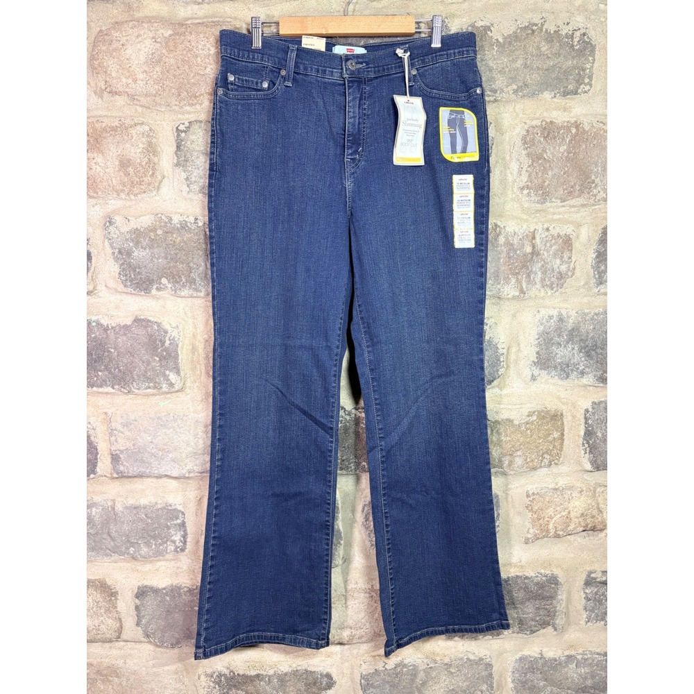 Levis 512 Perfectly Slimming Bootcut‎ Jeans Women's 16 Medium Dark Wash Blue NWT